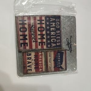 Primitives by Kathy Patriotic America Magnets - Set of 3 NEW